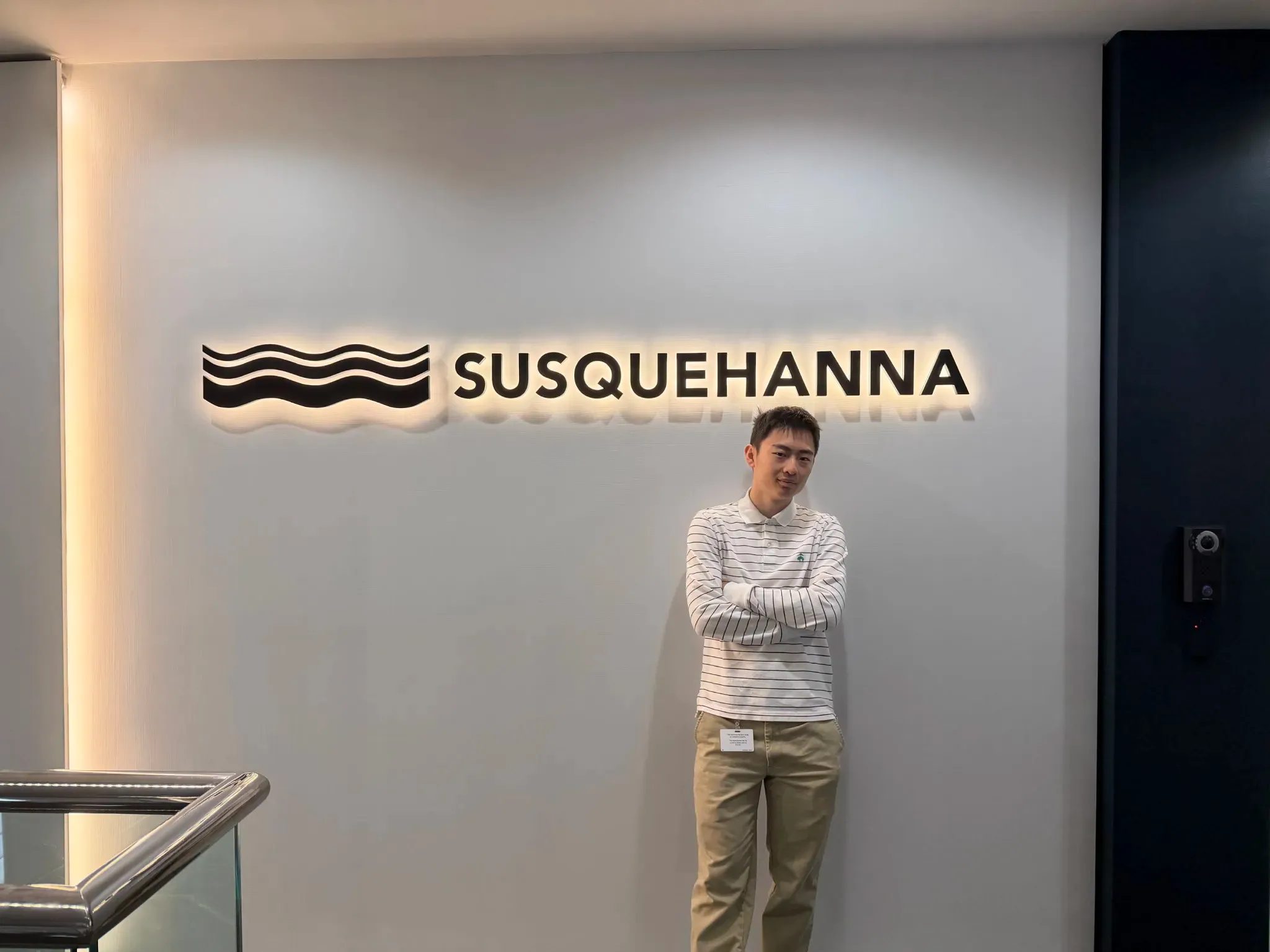 Me in front of the Susquehanna sign